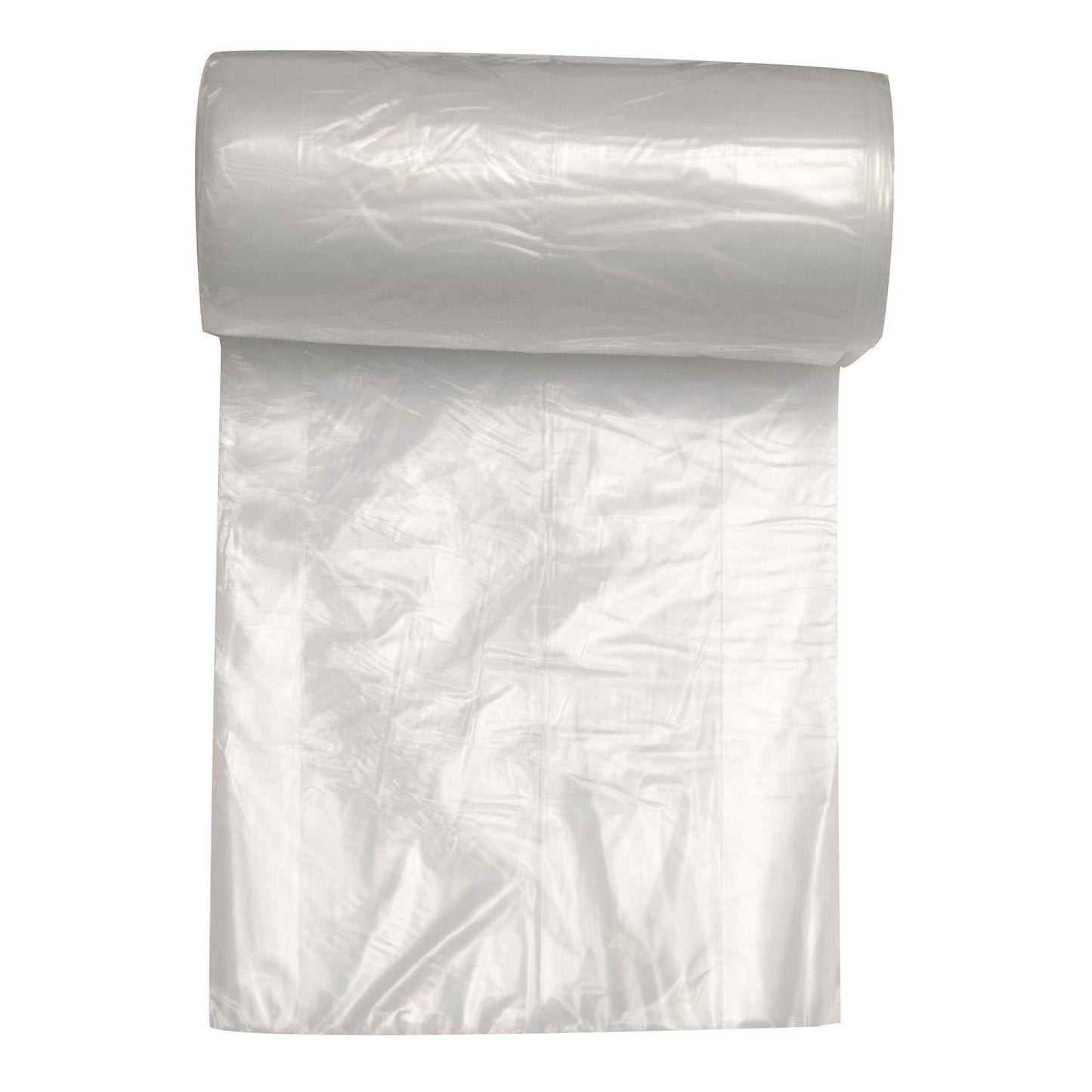 Spandepose 30ltr B500xL600mm 15my LDPE med Fals Kompakt Transparent,50 stk/rl