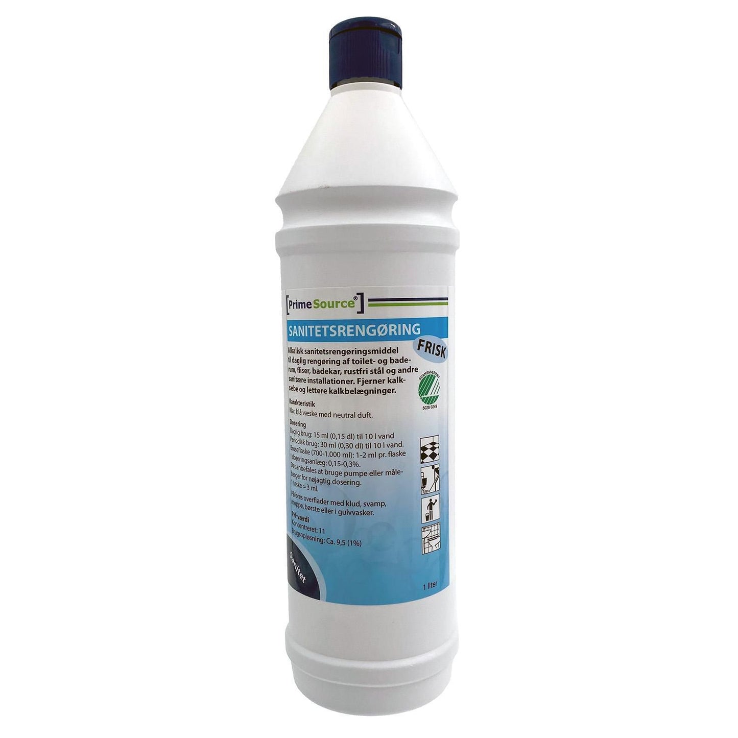 Sanitetsrengøring Alkalisk Prime Source Frisk 1ltr Svanemærket med Farve/Parfume,1 ltr/fl