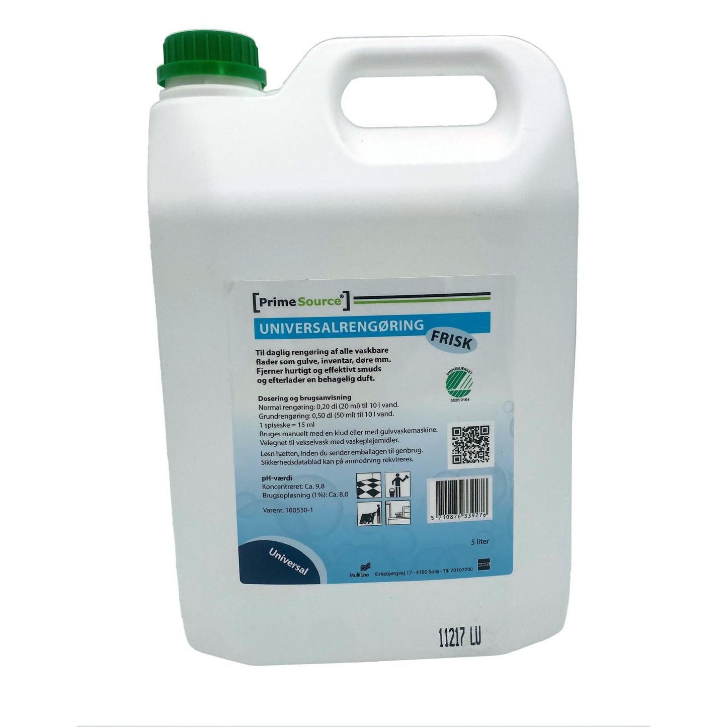 Universalrengøring Gulv/Ovfl/Inv Prime Source Frisk 5ltr Svanemærket med Parfume,5 ltr/dnk