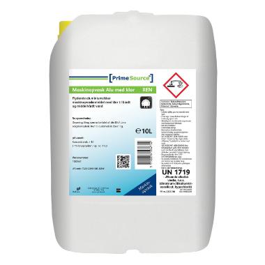 Maskinopvask Flydende Prime Source Ren Alu – 12,6 kg, med klor, til aluminium (blødt/middel vand)