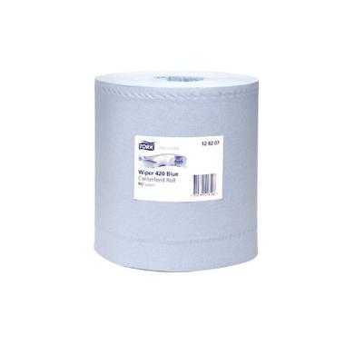 Håndklæderulle Tork Plus blå 2 lag M2 157 m. 20cm bred 450 ark,6 stk/krt
