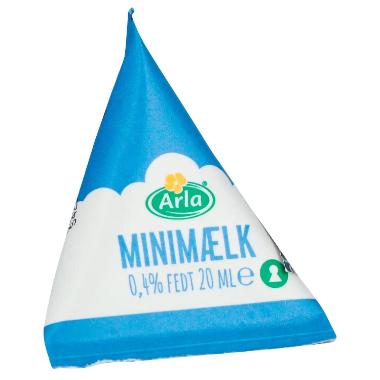 Mælk Arla Minimælk 0.4% Fedtindhold 20 ml,100 stk/krt