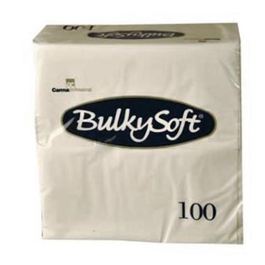 Serviet BulkySoft 40x40 cm 2-lag 1/8-falset Hvid,20 pk x 100 stk/krt