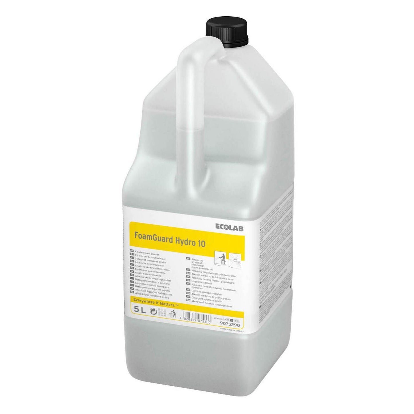 Skumrengøring FoamGuard Hydro 10 Alkalisk til Køkken uden Farve/Parfume 5 ltr,5 Ltr/dnk