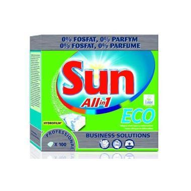 Opvasketabs Sun All-in-One – Svanemærket, med salt/afspænding, 100 stk