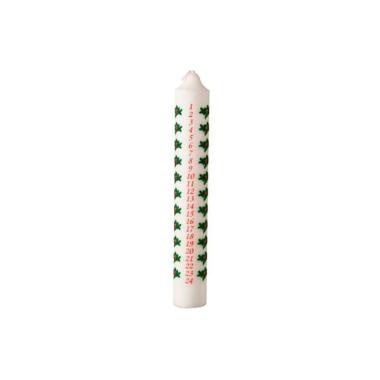 Kalenderlys Ø45x300 mm Brændetid 39 timer Stearin Hvid,stk