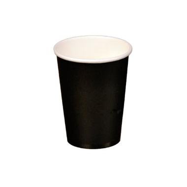 Kaffebæger Pap Ø90xH135mm 40cl 16oz Single Wall Sort,50 stk/ps