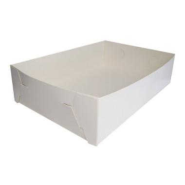 Smørrebrødsæske 425g 450x300x110 mm karton hvid,100 stk/krt