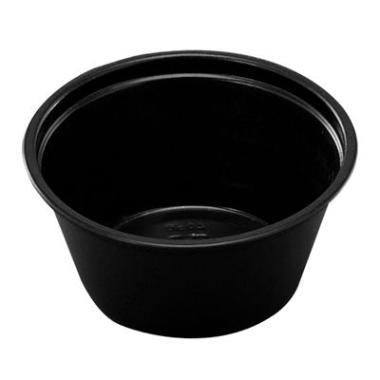 Dressingbæger 60 ml 2 oz Ø62x27 mm PP Sort,250 stk/ps