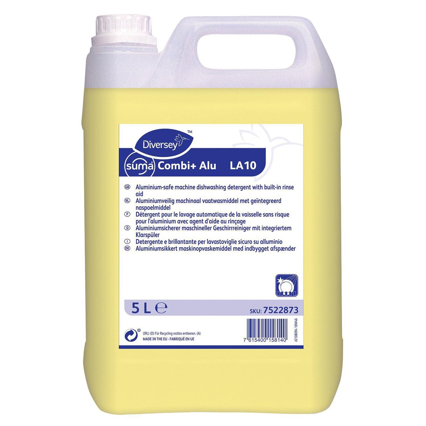 Maskinopvask Anlæg Flydende Suma Combi+ Alu LA10 5ltr med Afspænding uden Klor,2 dnk x 5 ltr/krt