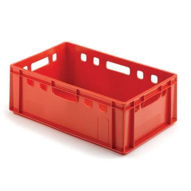 Plastkasse E-2 600x400x200mm rød,stk