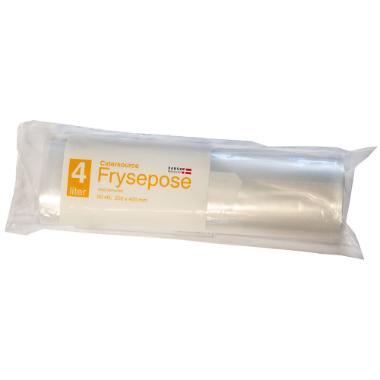 Frysepose Catersource 4 ltr 200x400 mm med Skrivefelt LDPE,60 Stk/rl