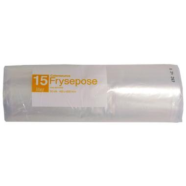 Frysepose Catersource 15 ltr 400x600 mm 34my med Skrivefelt LDPE,50 Stk/rl