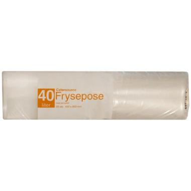 Frysepose Catersource 40 ltr 450x850 mm 50my med Skrivefelt LDPE,20 Stk/rl