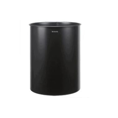 Papirkurv 15 ltr Ø262x325 mm Metal Mat sort,2 stk/krt