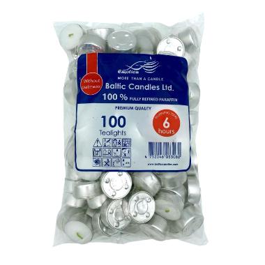 Fyrfadslys Brændetid 6 timer Hvid 100 stk,100 stk/ps