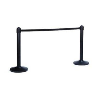 Afspærringsstolpe Securit H100 cm Sort med Sort Nylonbånd 210 cm uden Base,stk