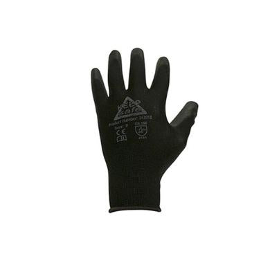 Handske PU Keep Safe str XXL med ribkant sort,12 par x 2 stk/pk