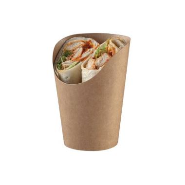 Bæger wrap ø80/60x70/110 mm brun,1000 stk/krt