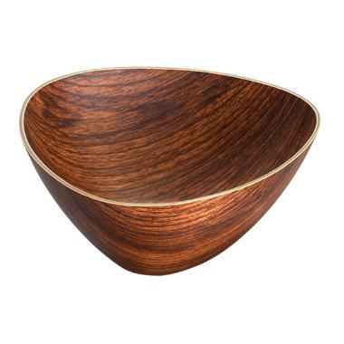 Skål Retro 19.5x19.5x10 cm Trekant PS Brun,stk