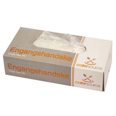 Handske Engangs Catersource str L 240x120x63 mm i boks LDPE,450 stk/pk