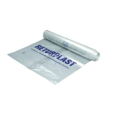 Knudesæk 200liter B850xL1600mm 56my Returplast Transparent,10 Stk/rl