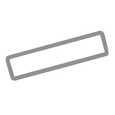 Etiket 46x12 mm Lille Til tryk DT Perma Lim Hvid med Grå kant,1000 stk/rl