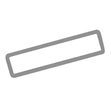 Etiket 46x12 mm Lille Til tryk DT Perma Lim Hvid med Grå kant,1000 stk/rl