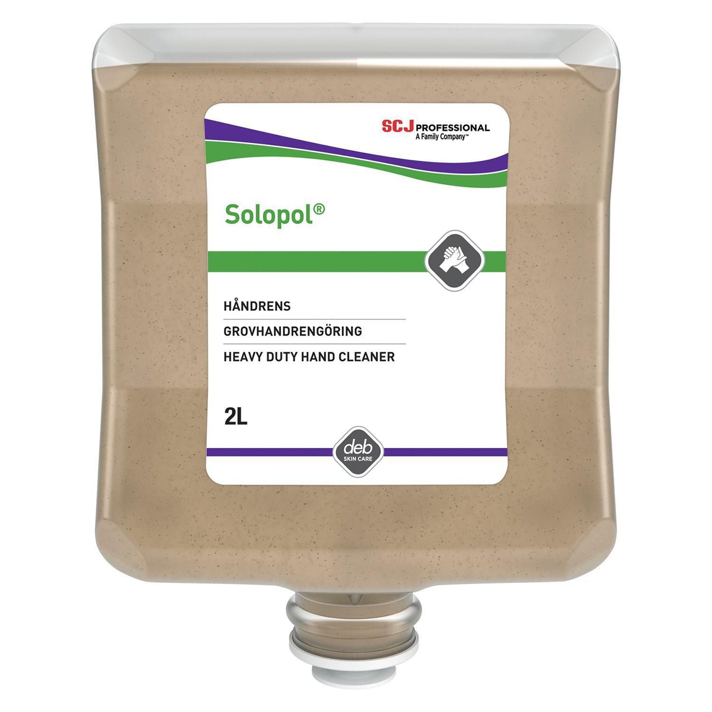 Håndrens Solopol Classic til Mineralolie/Grafit m.m. med Parfume 2 ltr,2 ltr/fl