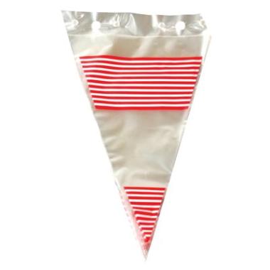 Spidspose 240x400 mm Rød/Hvid stribet,20 pk x 50 stk/krt