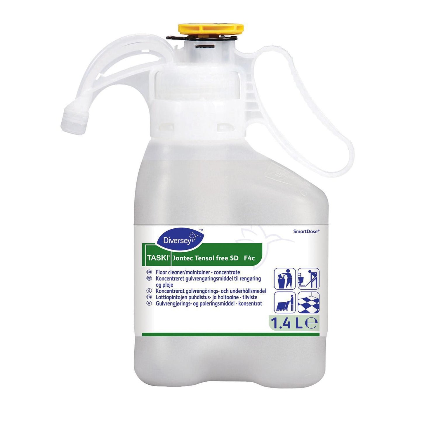 Vaskepleje Jontec Tensol Free SmartDose Ecolabel uden Farve/Parfume/voks/s,1.4 ltr/krt