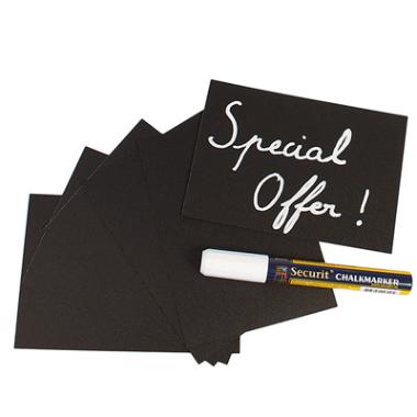 Skilt Securit Pris A6 med hvid tuschpen,20 stk/pk