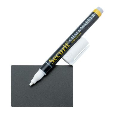 Skilt Securit Pris A8 med Hvid tuschpen,20 stk/pk