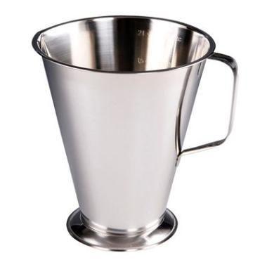 Målekande 2 ltr Ø17x20 cm Konisk med Graduering Rustfri stål,stk