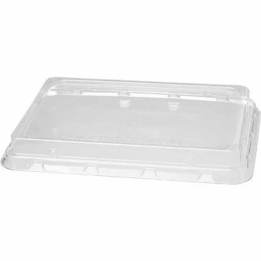 Plastlåg rektangulær 239x165x28 mm RPET Klar til skål 1200 ml bagasse,6 ps x 40 stk/krt
