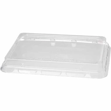 Plastlåg rektangulær 239x165x28 mm RPET Klar til skål 1200 ml bagasse,6 ps x 40 stk/krt