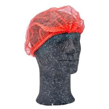 Hårnet Non-Woven str XL rød,10 pk x 100 stk/krt