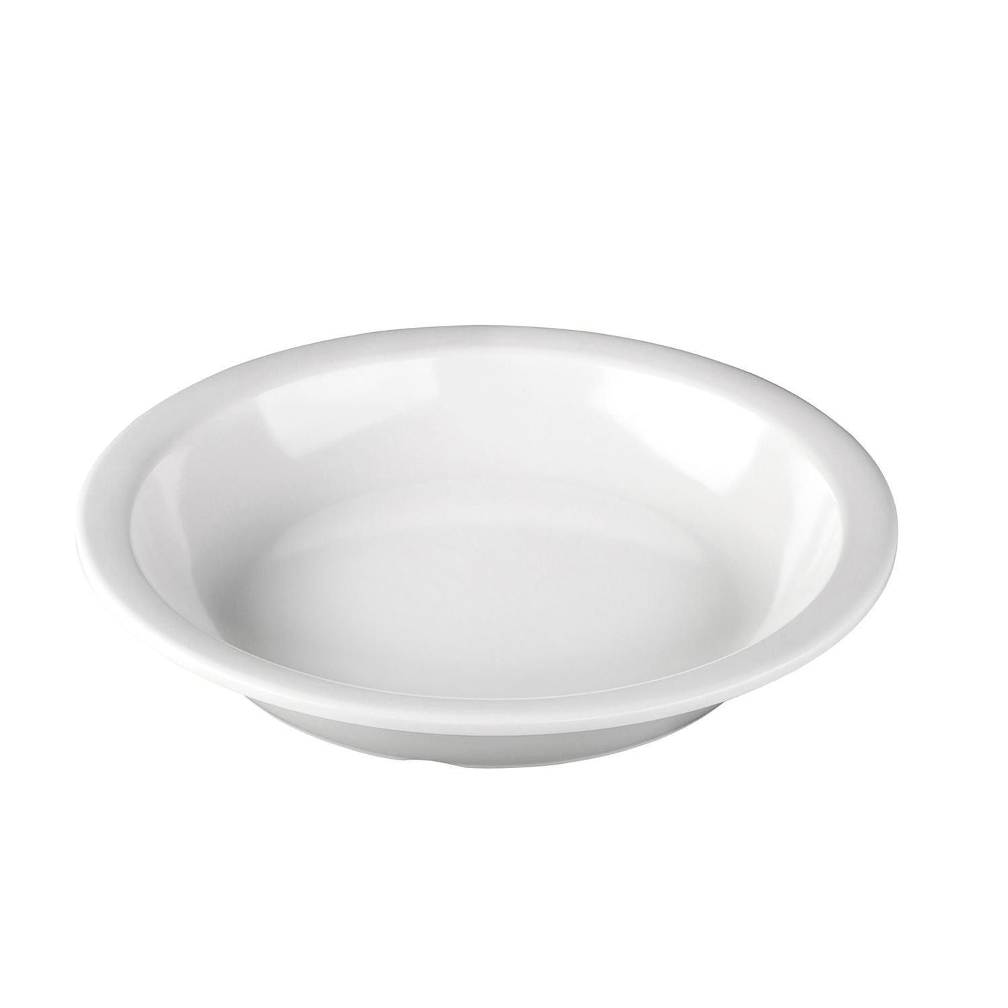 Tallerken Ø19 cm Dyb Smal fane Melamin Hvid,6 stk/pk