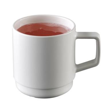 Krus 21 cl Ø6.5x8 cm Melamin Hvid,12 stk/pk