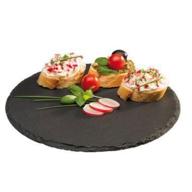 Serveringsplade Ø28 cm Naturskifer,stk