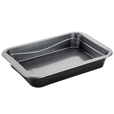 Plastbakke C2294-1B 294x193x45 mm med Bæregreb CPET Sølv med Sort yderside,204 stk/krt