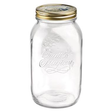 Sylteglas Quattro Stagioni 1.5 ltr Ø11.3x21 cm med Låg,stk