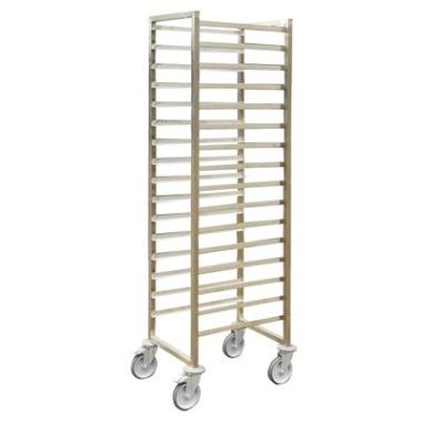 Stikvogn Enkel 16 stik 39x53x171cm med Svingstop Rustfri stål til 1/1 GN,stk
