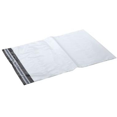 Forsendelsespose (B) 325x420+50 mm med Limluk LDPE Hvid/Sort,500 stk/krt