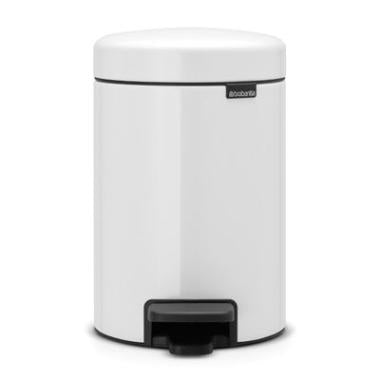 Pedalspand Brabantia Newlcon 3 ltr Stål/Plast Hvid,1 stk