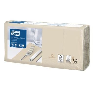 Serviet Tork 33x33cm 2-lag 1/8-fold Natur,10 pk x 200 stk/krt