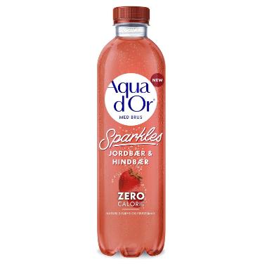 Aqua d'Or Jordbær/Hindbær 0,5L med brus inkl. B-pant (12 stk)