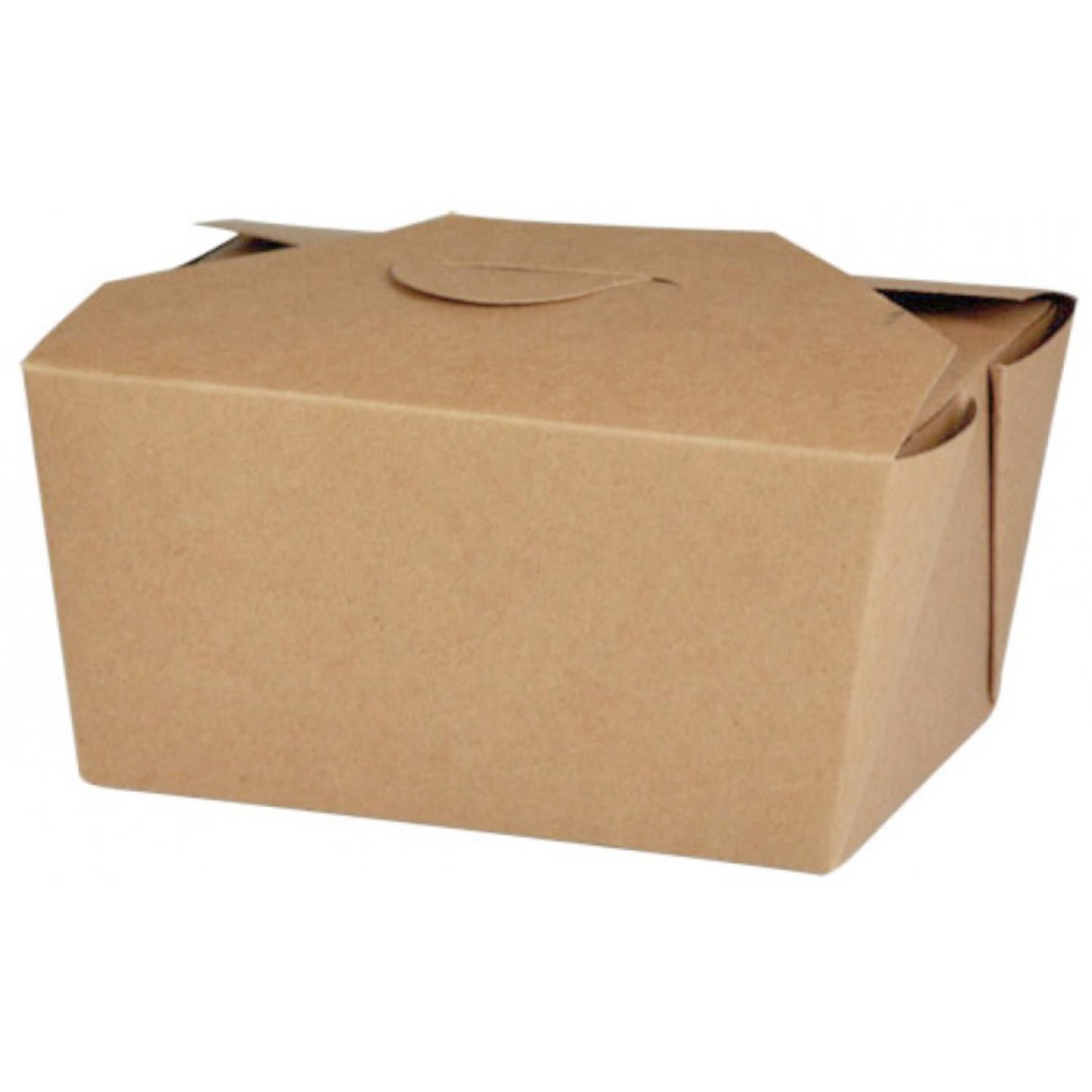 Takeaway æske 600 ml 113/130x90/112x65mm Karton med biocoating Brun,8 ps x 50 stk/krt