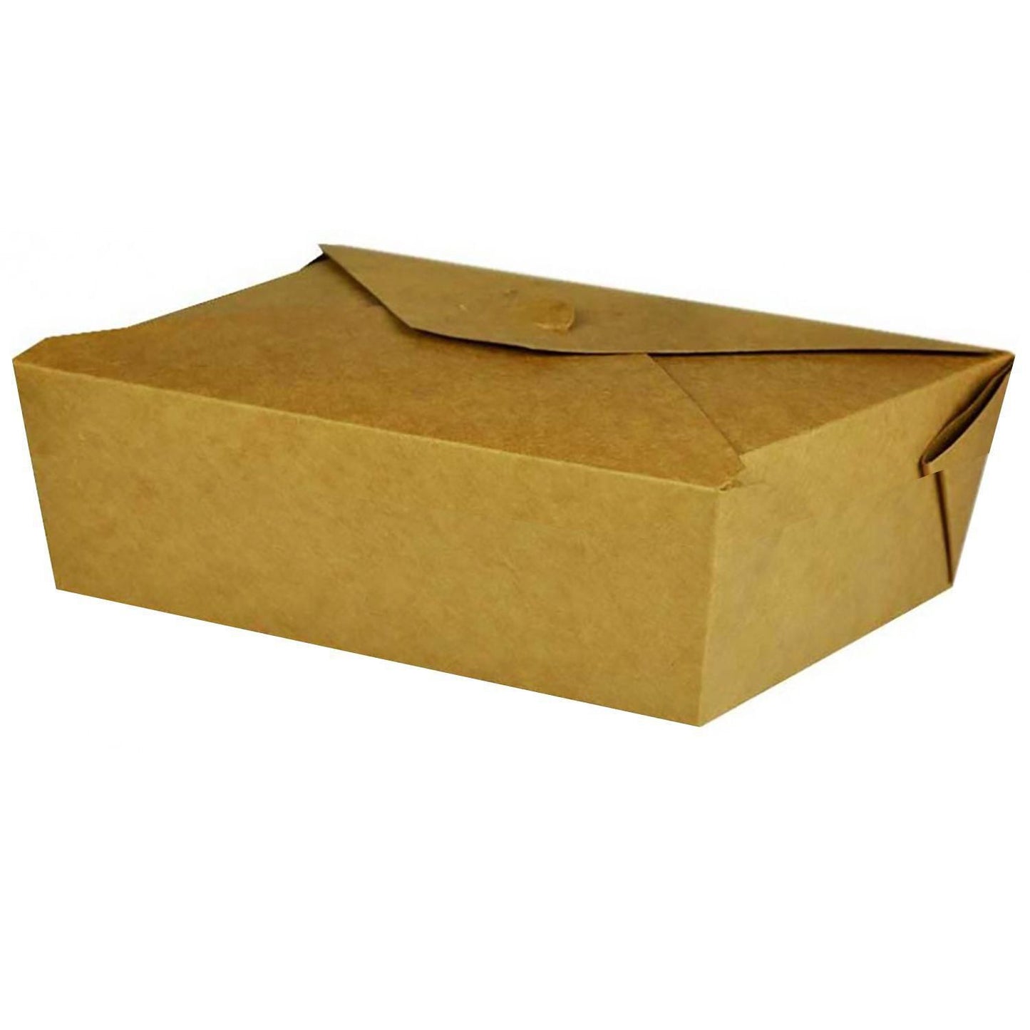 Takeaway æske 1200 ml 195x140x45mm Karton med biocoating Brun,4 pk x 50 stk/krt