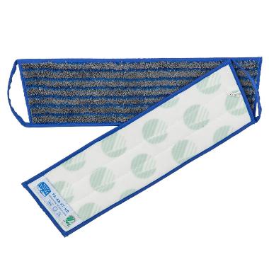 Moppe Velcro Mikro Vision Mop Heavy Duty 40cm Microfiber Svanemærket Grå/Blå Våd,5 stk/pk